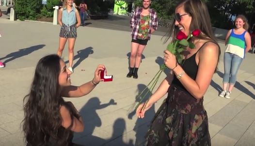 Violeta and Limor's Surprise Flash Mob Proposal 